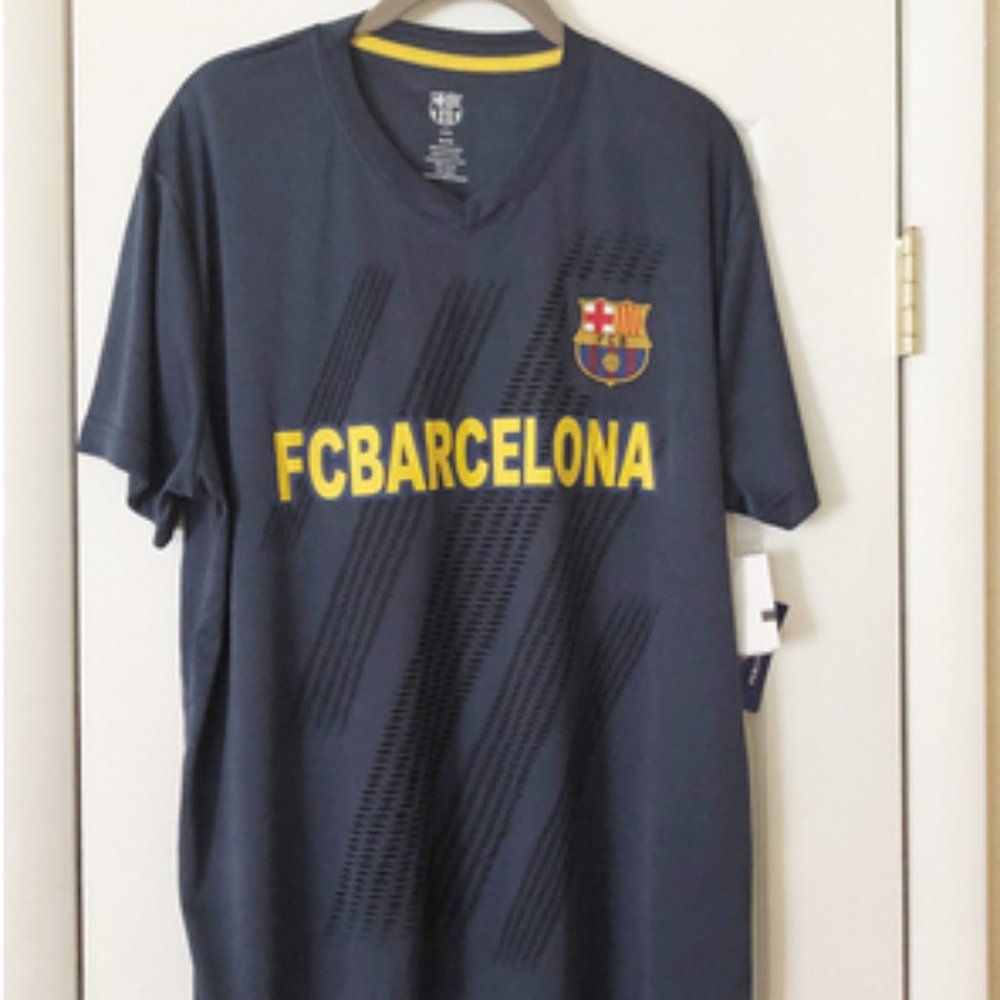 Shirt mens new size XL FCBARCELONA 100% polyester HKY Sportswear Unlimited